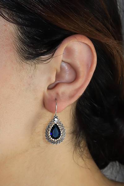 Safir Ta�l� Damla Model Bayan Telkari G�m�� K�pe 201014844