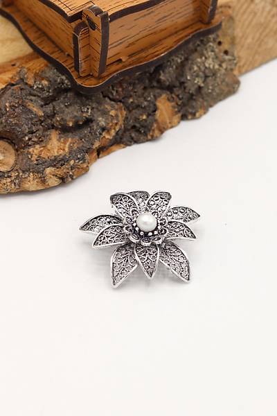 Sedef Ta�l� Lotus Model Telkari G�m�� Kad�n Bro� 201024509