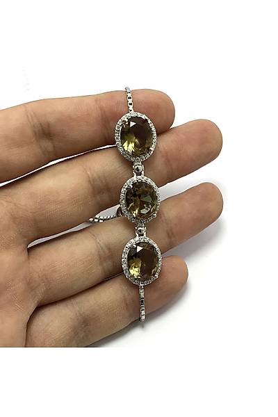 Elips Model Zultanit Ta�l� Bayan G�m�� Bileklik