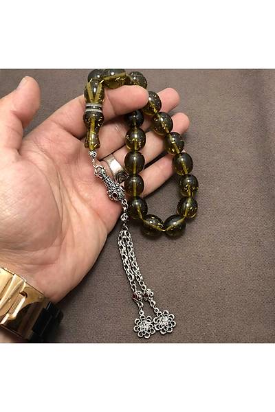 Metal P�sk�ll� Maskot Toz Kehribar Tesbih