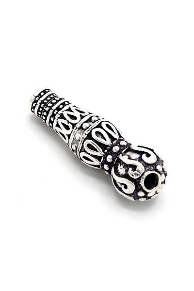 Damla Tasar�m ��lemeli 925 Ayar G�m�� Tesbih �mamesi 201024596