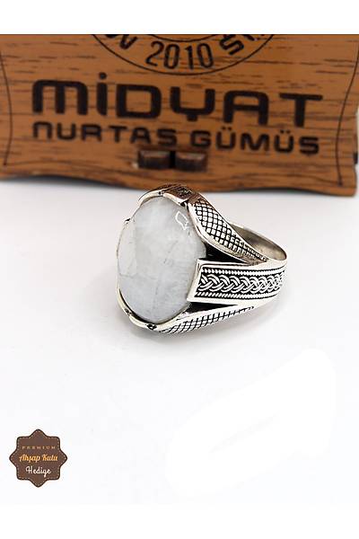 Havlit Ta�l� �rg� Motifli 925 Ayar G�m�� Erkek Y�z�k 201024934