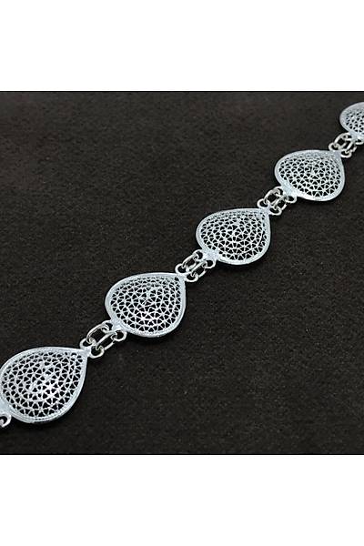 Damla Model 925 Ayar Telkari Bayan G�m�� Bileklik