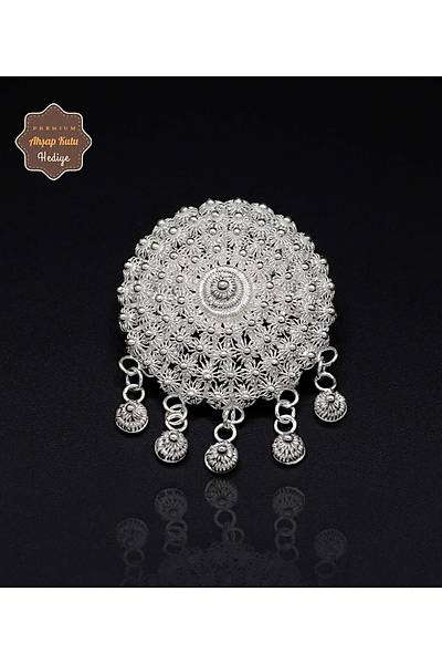 Sallant�l� Bereket Model 925 Ayar G�m�� Saf S�per Telkari Kad�n Bro� 201024632