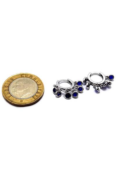 Sapphire Stone-set Silver Women's Shakira Earrings