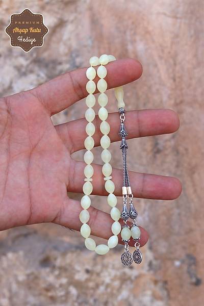 2'li G�m�� P�sk�ll� Arpa Kesim Orijinal Ukrayna Damla Kehribar Tesbih 201024515