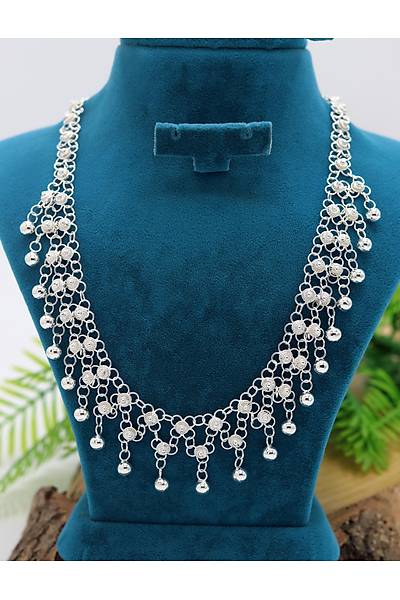 Tam 2 S�ral� Toplu Ki�ni� Model Telkari 925 Ayar G�m�� Gerdanl�k 201024780