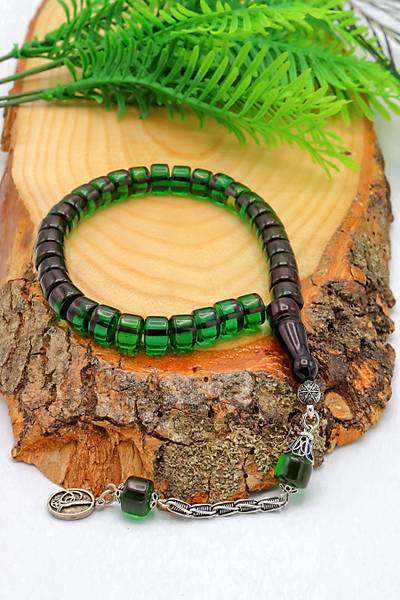 Petrol Ye�ili Tekerlek Kesim Ate� Kehribar Tesbih 201020890