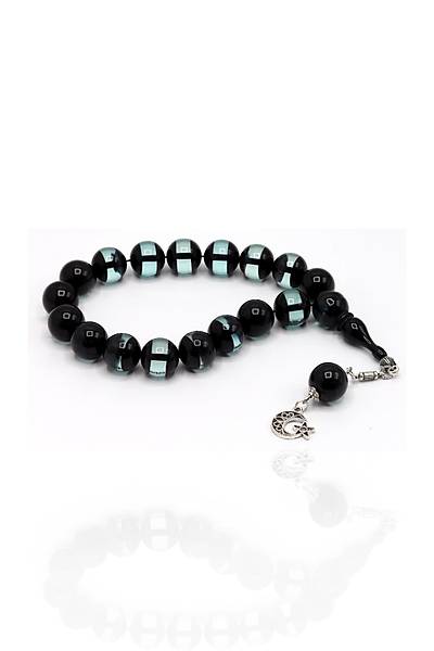 Ye�il Siyah S�rmeli K�re Kesim Maskot Efe Boy Toz Kehribar Tesbih 201024489