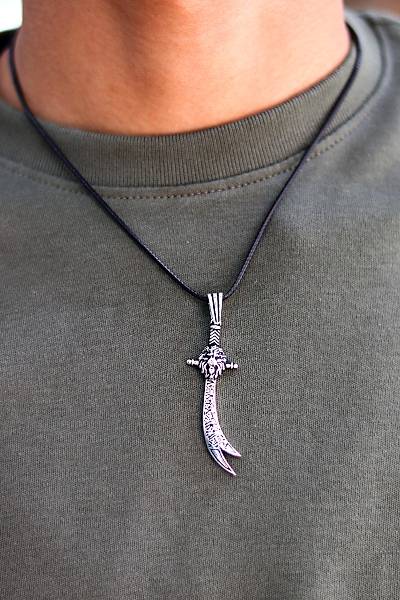 Hz Ali Z�lfikar Tasar�m 925 Ayar G�m�� Erkek Kolye 201024346