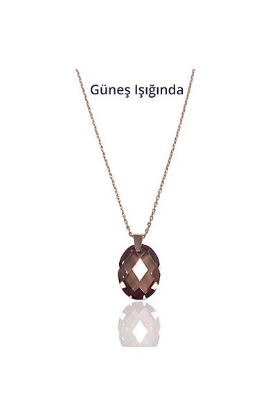 Zultanit Ta�l� Damla Model G�m�� Bayan Kolye