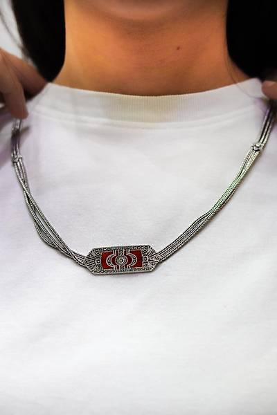 Akik Ta�l� Artuklu Model Markazit Ta�l� G�m�� Kad�n Gerdanl�k 201024280