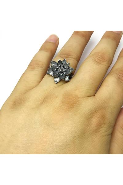 925 Ayar Eli��ili�i Oksitli Telkari G�m�� Y�z�k