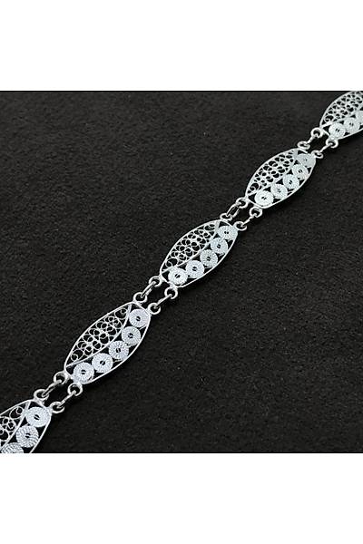 Bal�k Model 925 Ayar Telkari Bayan G�m�� Bileklik