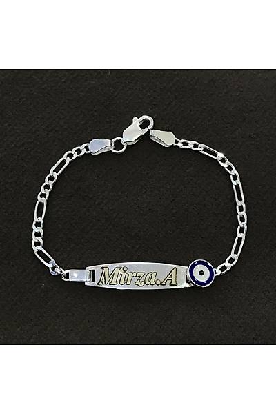 �simli Nazar Boncuklu 925 Ayar G�m�� Bebek K�nyesi