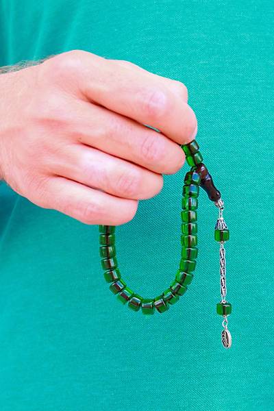 Petrol Ye�ili Tekerlek Kesim Ate� Kehribar Tesbih 201020890