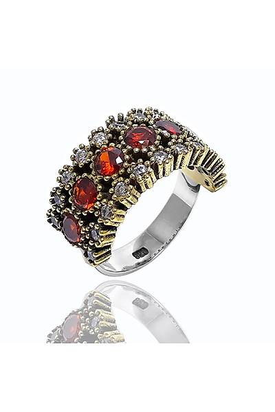 Doal Yakut Tal Silindir Model 925 Ayar Otantik Gm Yzk