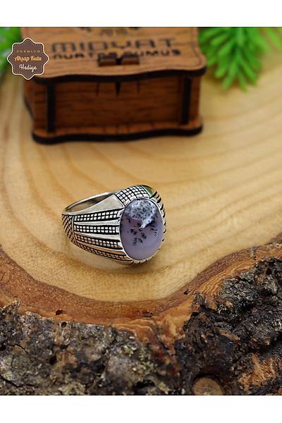 Havlit Ta�� �izgi Motifli 925 Ayar G�m�� Erkek Y�z�k 201024796