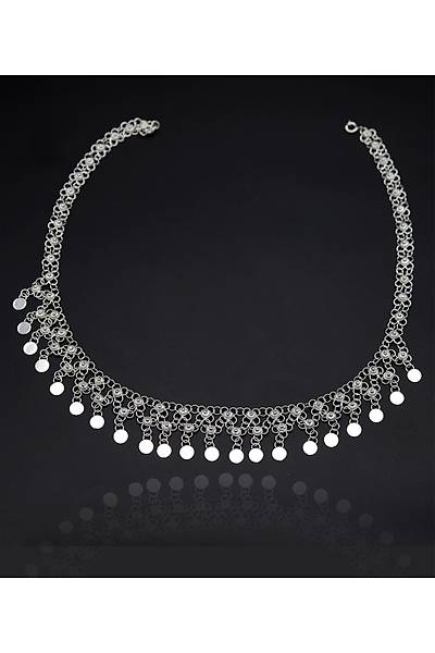 Tam 2 S�ral� Pullu Ki�ni� Model Telkari 925 Ayar G�m�� Gerdanl�k 201024781