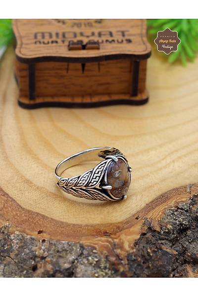 G�ne� Ta�� Yaprak Model 925 Ayar G�m�� Erkek Y�z�k 201024811