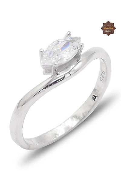 Mekik Model Mozanit Ta�l� 925 Ayar G�m�� Kad�n Y�z�k 201025889