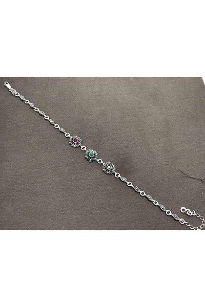 Doal Ta ve Markazit Tal 925 Ayar Gm Bayan Markazit Bileklik