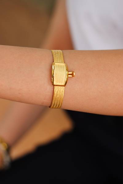 4 S�ra Trabzon Has�r� Alt�n Kaplama G�m�� Bileklik 201024320