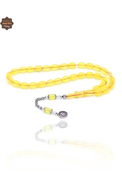 Limon Sar�s� Arpa Kesim G�m�� Tu�ra P�sk�ll� S�kma Kehribar Tesbih 201025210