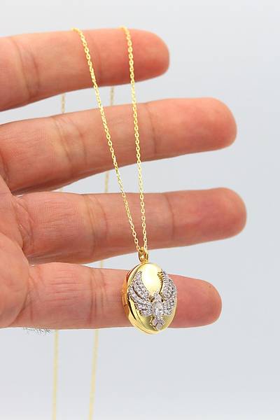 Alya Anka Kuu Altn Kaplama 925 Ayar Gm Kadn Kolye 201023891