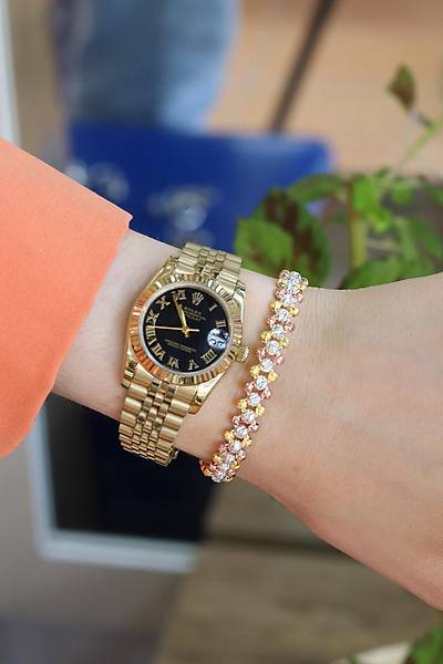 3 S�ra 3 Renkli Dorika Ta�l� 1000 Ayar Kazaziye G�m�� Kad�n Bileklik 201024161