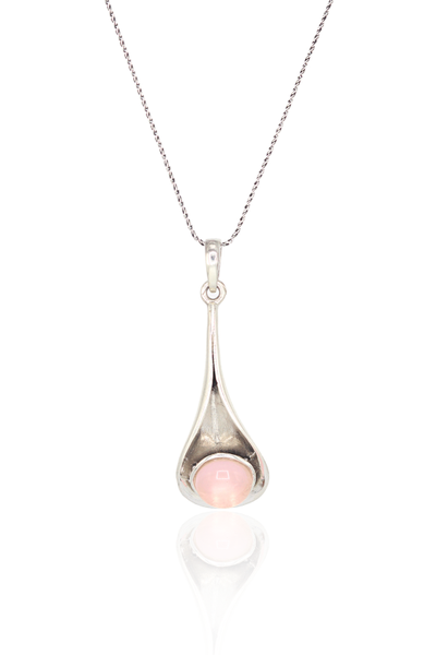 Pembe Kuvars Ta�l� Kad�n G�m�� Otantik Kolye 201022873