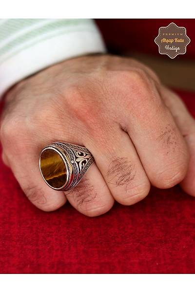 Kaplang�z� Ta�l� S�ng� Motifli 925 Ayar G�m�� Erkek Y�z�k 201024793