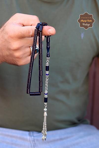 Parlament Mavisi Kesme Model S�kma Kehribar Tesbih 201024575