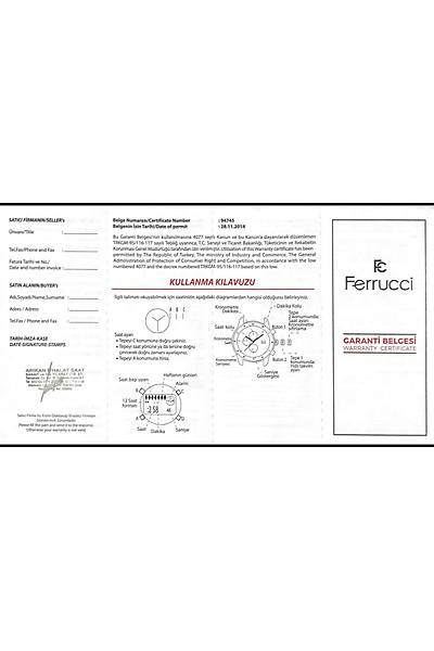 Ferrucci 2 Y�l Garantili Bayan Kol Saati ve Bileklik Kombin