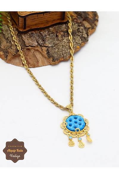 Burma Halat Zincirli Telkari ��lemeli Midyat S�ryani Nazar Boncu�u Kolye 201024836