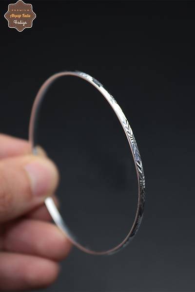 ��lemeli 925 Ayar G�m�� 2'li Set Kad�n Ajda Bilezik 201024562