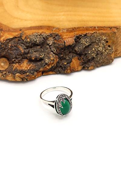 Z�mr�t Ta�l� �im�ek Model 925 Ayar G�m�� Markazit Kad�n Y�z�k 201024216