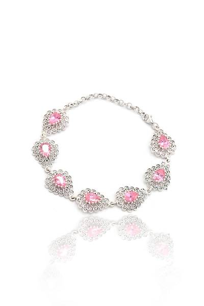 Pembe Kuvars Tal Damla Model 925 Ayar Gm Telkari Bileklik 201023137