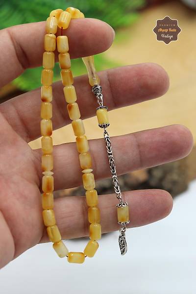 Yaprak P�sk�ll� Kaps�l Kesim Orijinal Ukrayna Damla Kehribar Tesbih 201024357