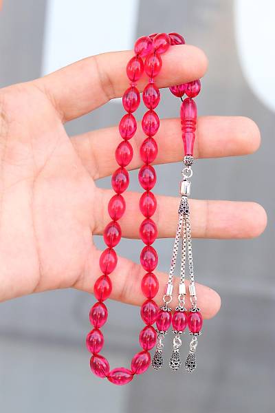 Pembe 3'l Gm Pskll Arpa Kesim Ate Kehribar Tesbih 201023163