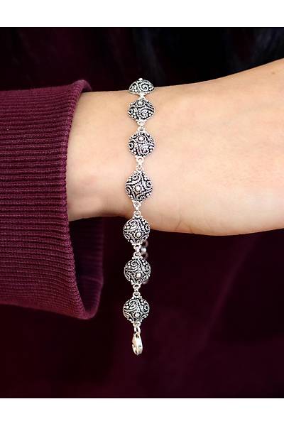 Yuvarlak Model Y�resel Has�r Motifli G�m�� Kad�n Bileklik 201025255