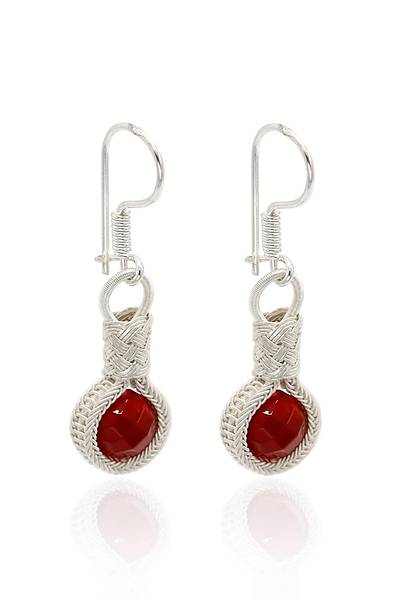 Akik Ta�l� 1000 Ayar Kazaziye G�m�� Kad�n K�pe 201024186