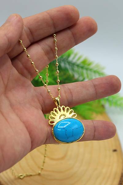 Halef Dizi G�zya�� Kolyesi 925 Ayar Saf G�m�� Telkari Kad�n Kolye 201024777