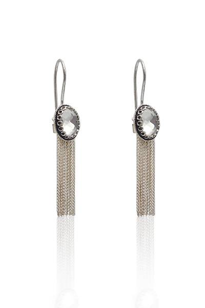 Beyaz Zirkon Ta�l� 925 Ayar G�m�� Mardin Has�r� Kad�n K�pe 201023690