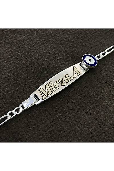 �simli Nazar Boncuklu 925 Ayar G�m�� Bebek K�nyesi