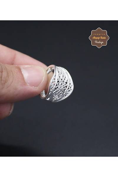 Y�resel Model El i��ili�i 925 Ayar G�m�� Telkari Kad�n Y�z�k 201024680