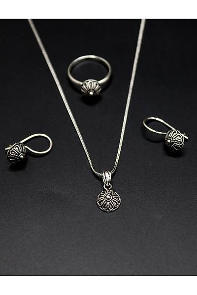 Y�resel �i�ek Has�r Desenli ��leme Bayan G�m�� Kad�n ��l� Set 201025219