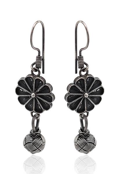 �i�ekli Top Model Oksitli 1000 Ayar Kazaziye G�m�� Kad�n K�pe 201024190