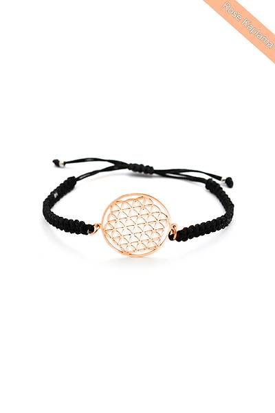 Yaşam Çiçeği Unisex Ayarlanabilir Asansörlü Gümüş Bileklik 201020248