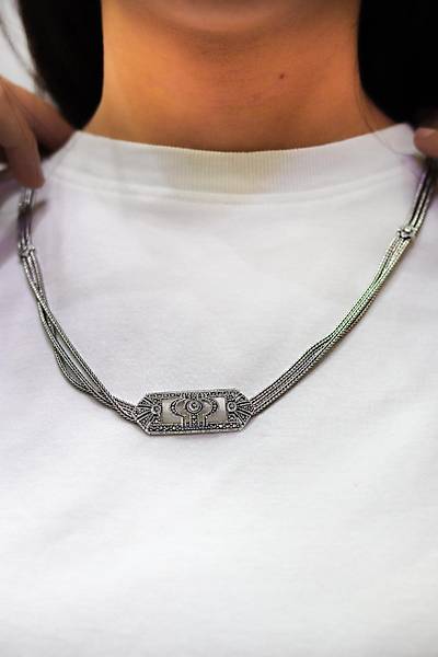 Sedef Ta�l� Artuklu Model Markazit Ta�l� G�m�� Kad�n Gerdanl�k 201024277